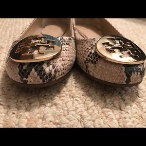 TB snake skin flats